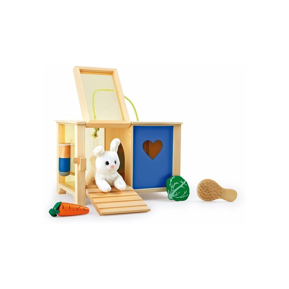 Drewniany domek dla królika