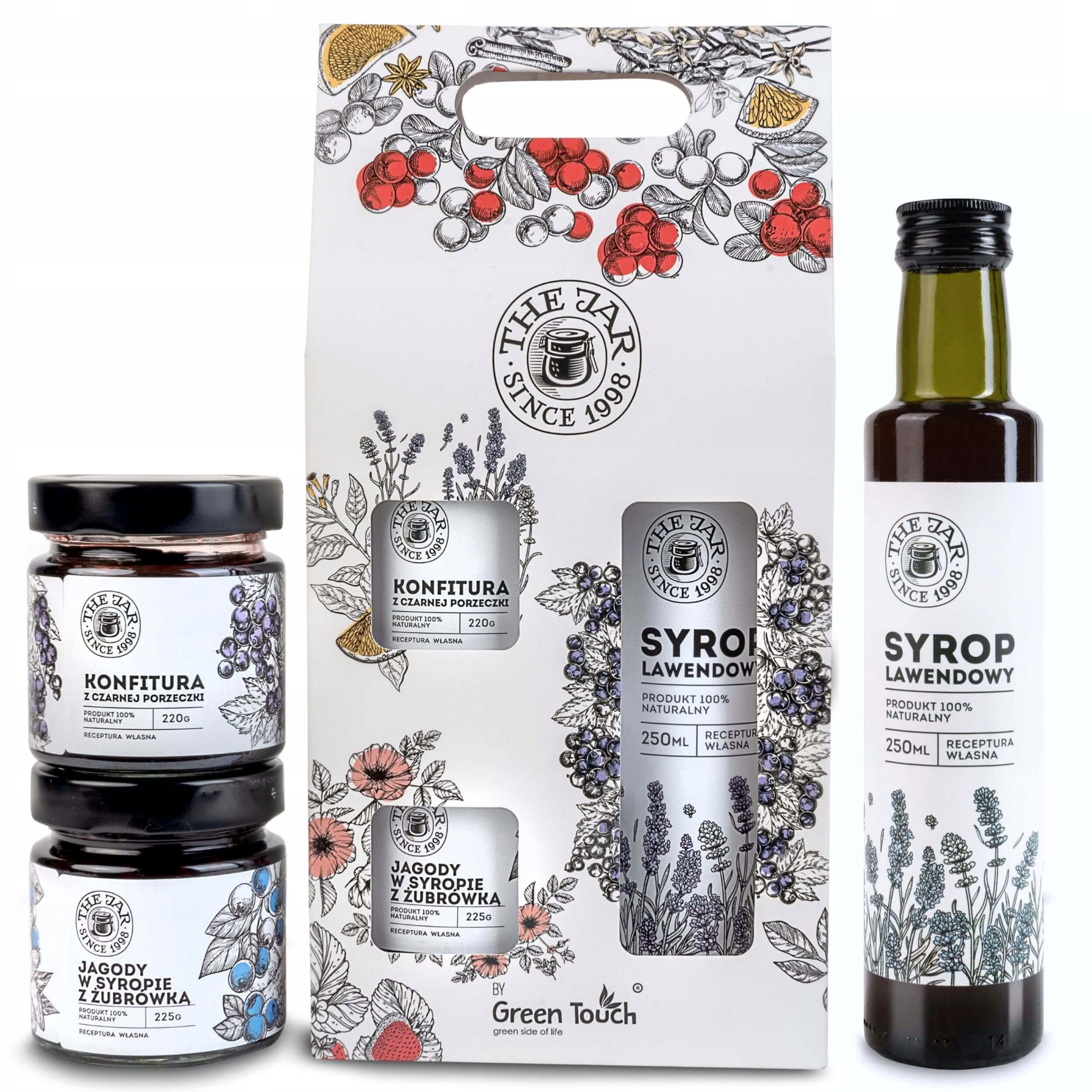 Levně Dárková sada dárkový box zavařeniny sirup ovoce džemy v krabičce