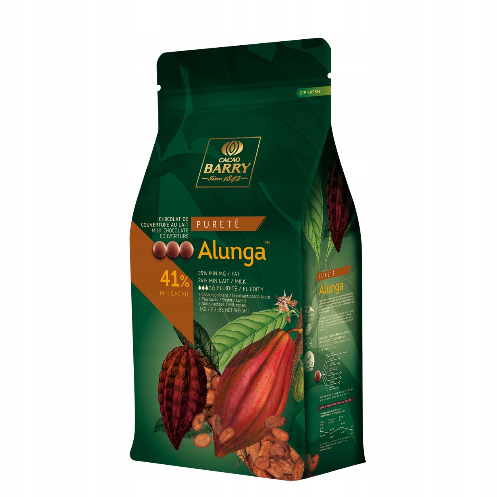 Levně Cacao Barry čokoláda mléčná Origin Alunga 5 kg