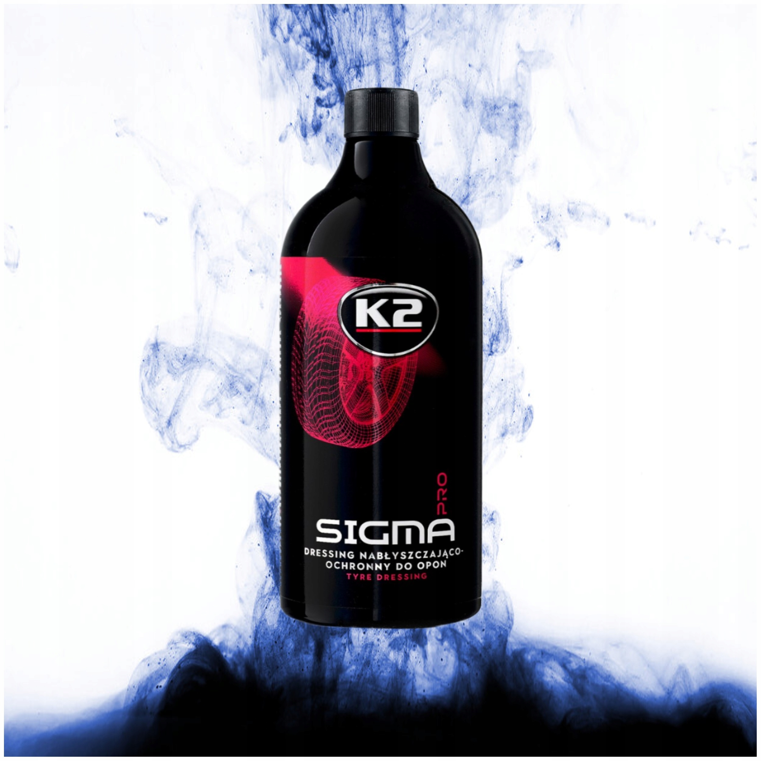 Černidlo pro pneumatiky K2 Sigma Pro 1L Dressing na gumu Leští Pneumatiky