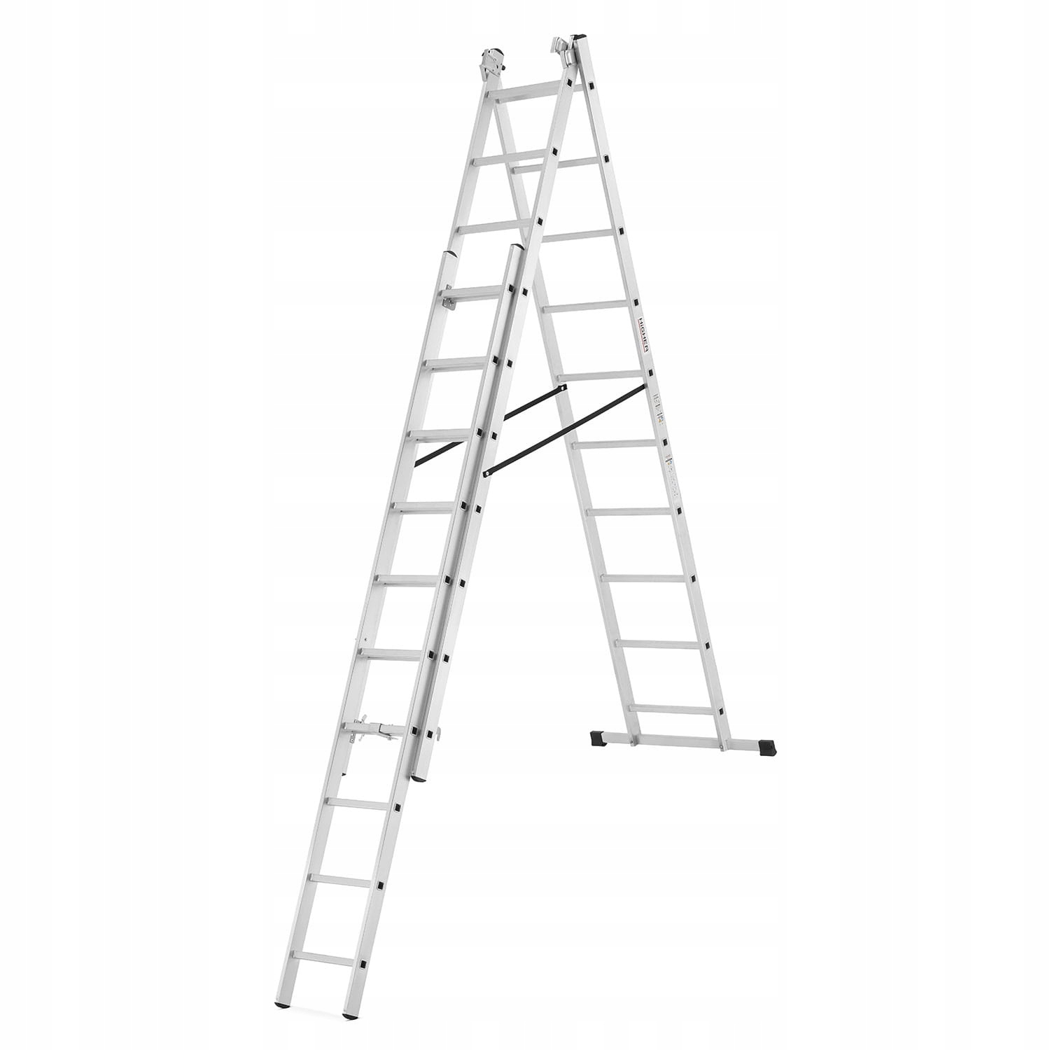 Drabina aluminiowa wielofunkcyjna z adaptacją na schody 3x10 HIGHER 150kg — 14