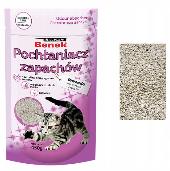 Levně 7X Benek pohlcovač vůní levandulový 450 g