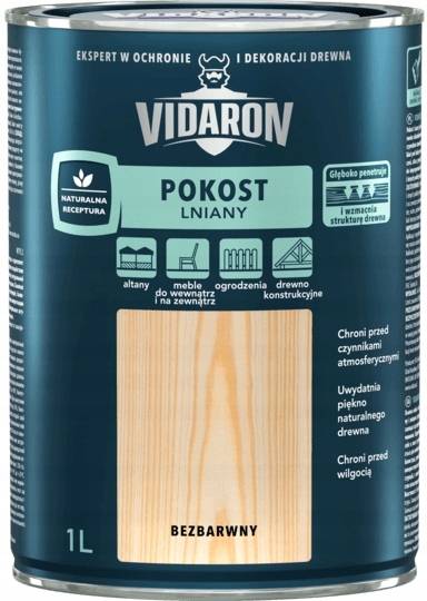 

Vidaron Pokost Lniany Do Drewna 1L Bezbarwny