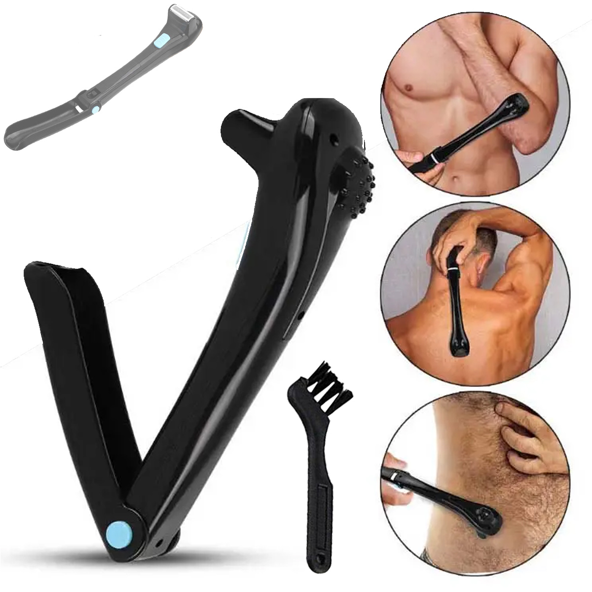 Maszynka Do Golenia Pleców i Ciała Rozsuwana Męska Golarka Trymer