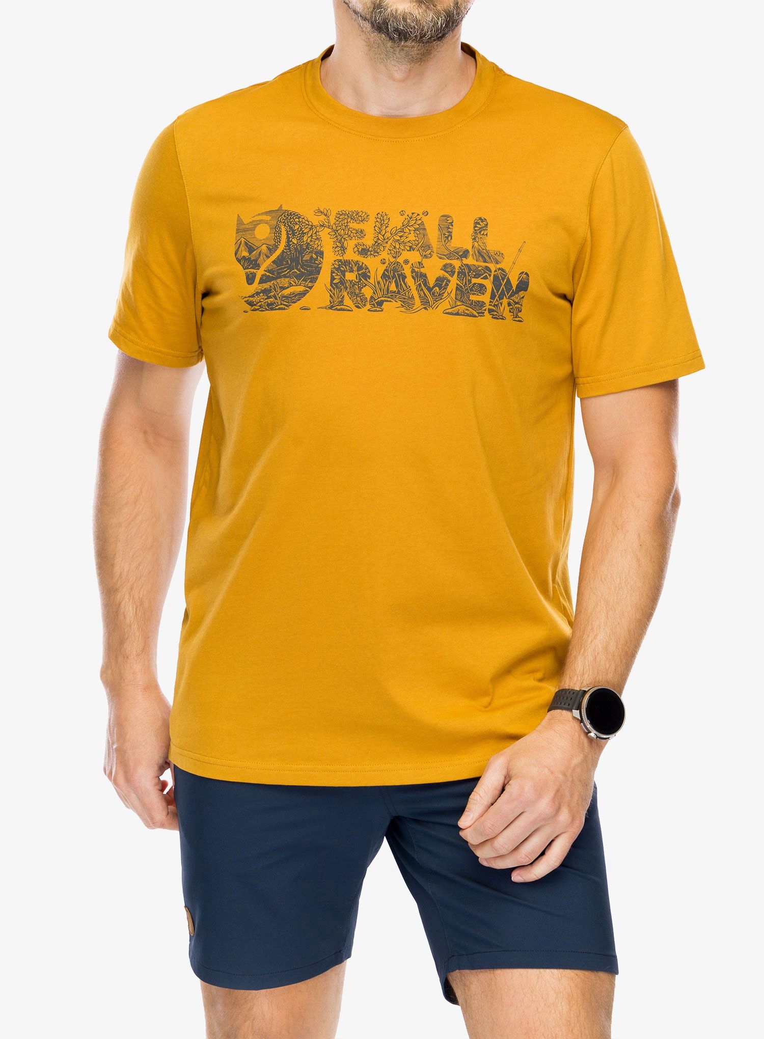 Tričko bavlněné Fjallraven Lush Logo T-shirt acorn S