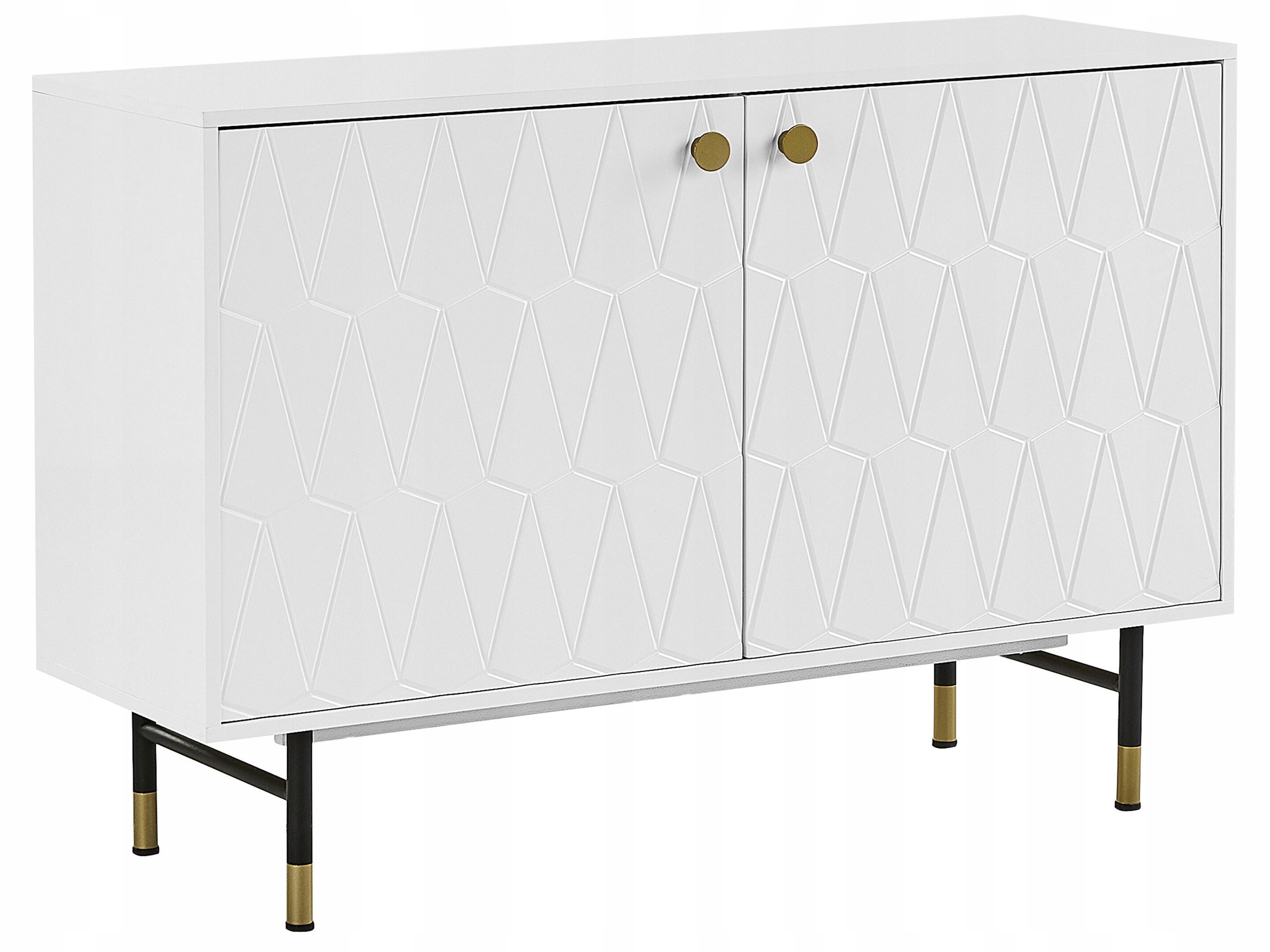 Komoda szafka z drzwiami 120 cm biała