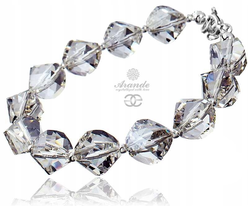 Krystaly Náramek Silver Helix Stříbro