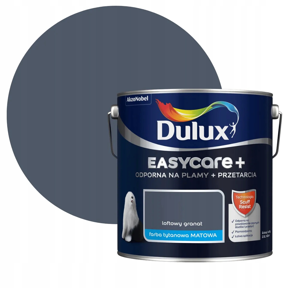 Dulux EasyCare Plus 2,5L Loftový granát