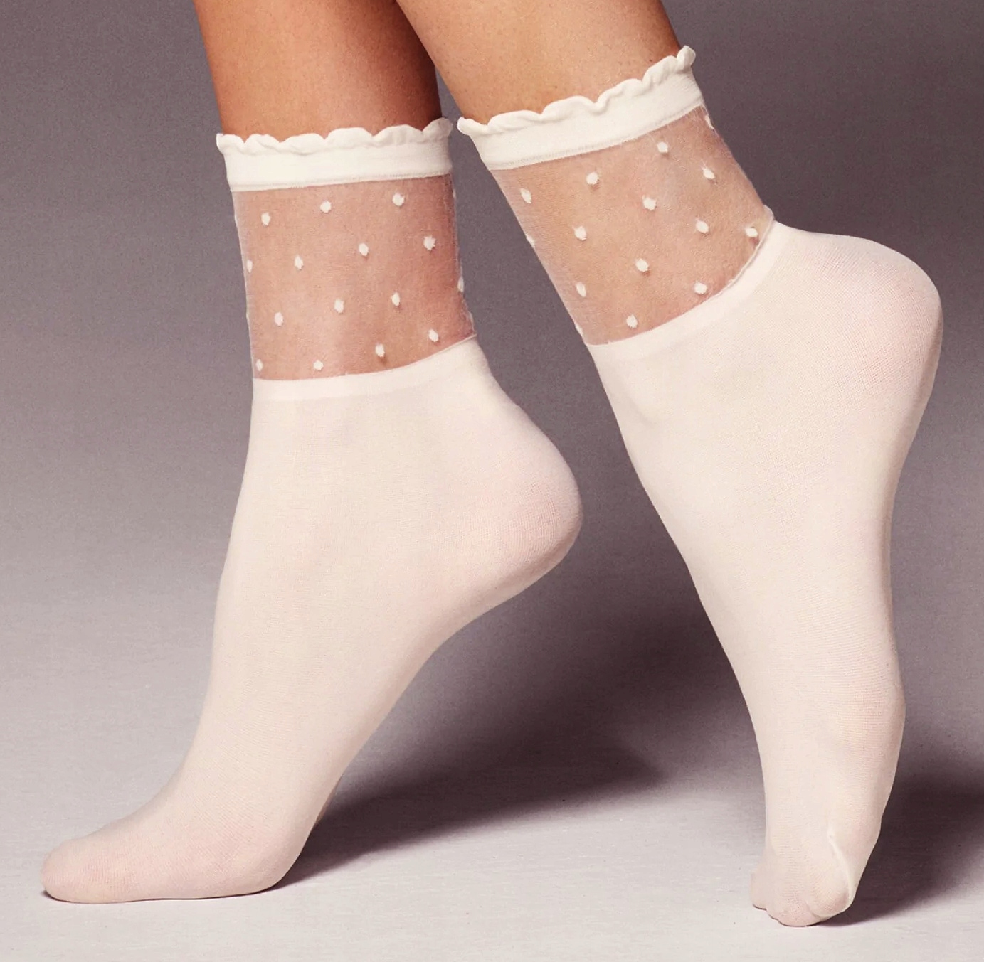 

kremowe skarpetki Veneziana Bibbi 30 den