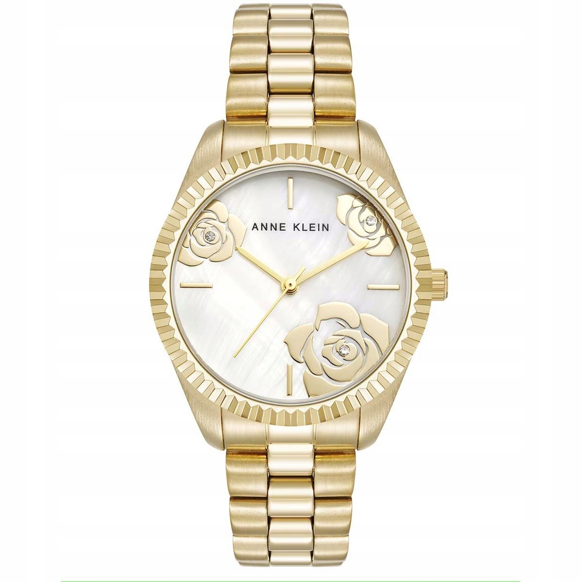 Dámské hodinky Anne Klein AK-5288FMGB Zirkony ve zlaté barvě