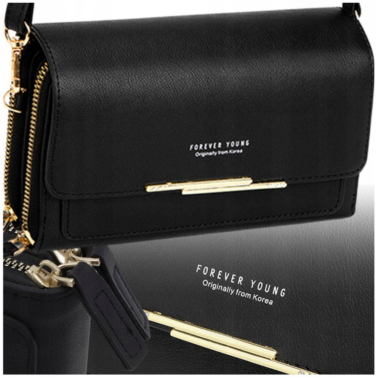 TOREBKA MINI Kopertówka NA TELEFON PORTFEL Etui ramię listonoszka skórzana