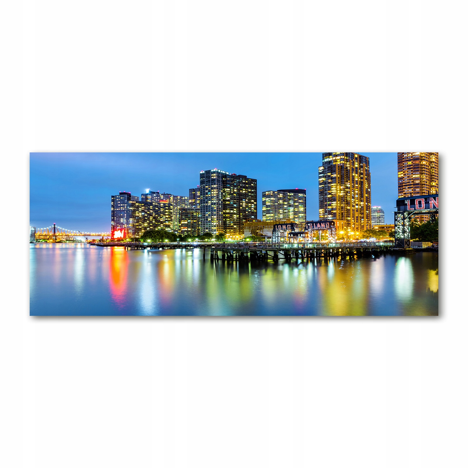 

Foto obraz akryl zdjęcie Nowy Jork nocą 125x50 cm