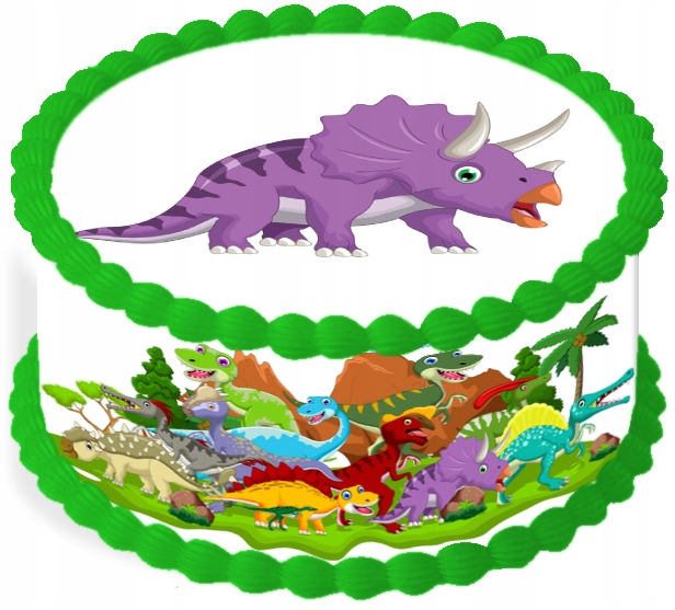 oplatek na dort 29 cm Dinosaurus Dino Party Narozeniny