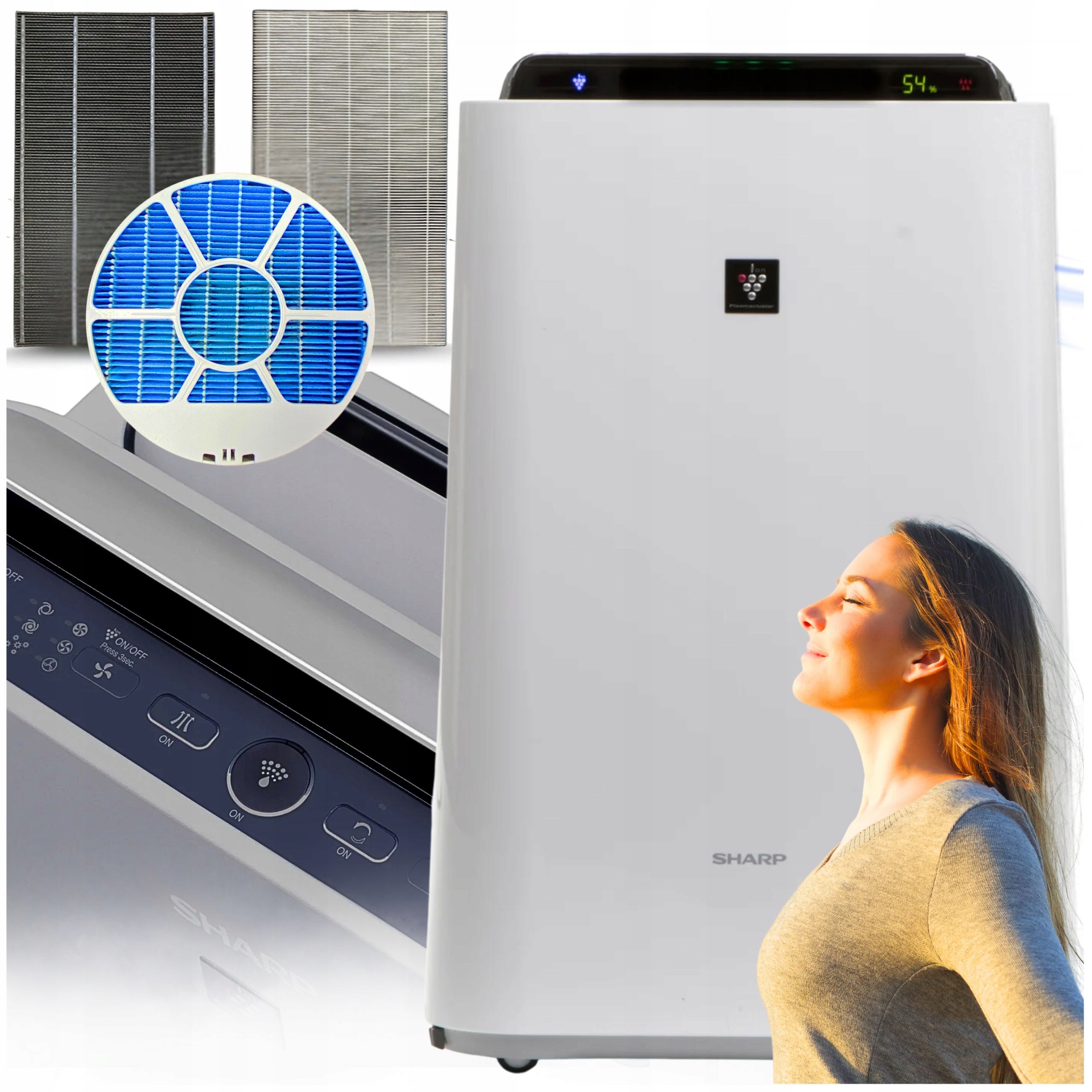 Sharp Čistička vzduchu s zvlhčovačom a ionizáciou UA-HD50E-L Hepa Tichý