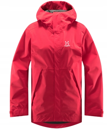 Hoglofs Červená Bunda S Kapucí A Zipem Na Boky L K1K