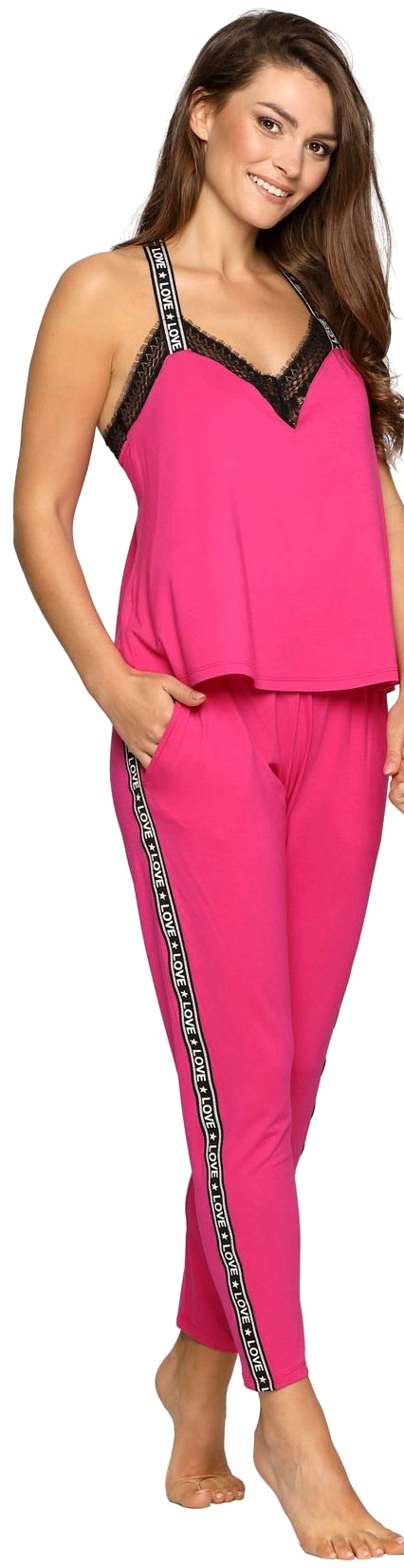 PIGEON P-695 SET Piżama 3-częściowa *M* fuksja Rozmiar M