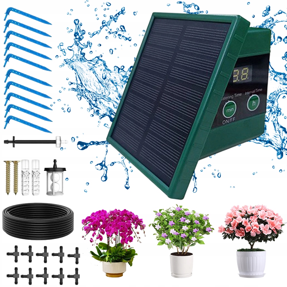 Solární zavlažovací systém Automatické zavlažování Velký set 400 ml/min