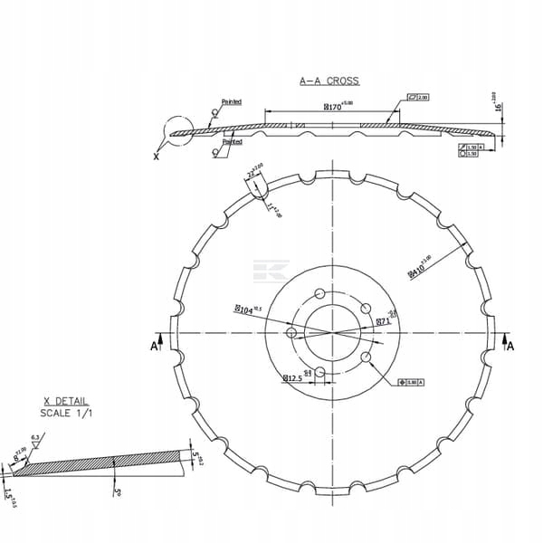 Disk secí botky CX-mulcz AC353950 Kramp