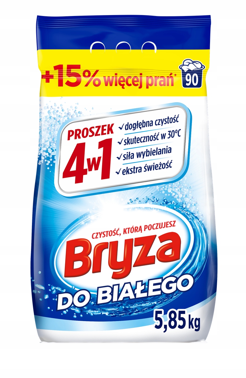 Levně Bryza 4v1 prášek na bílé prádlo 5,85 kg 90 praní