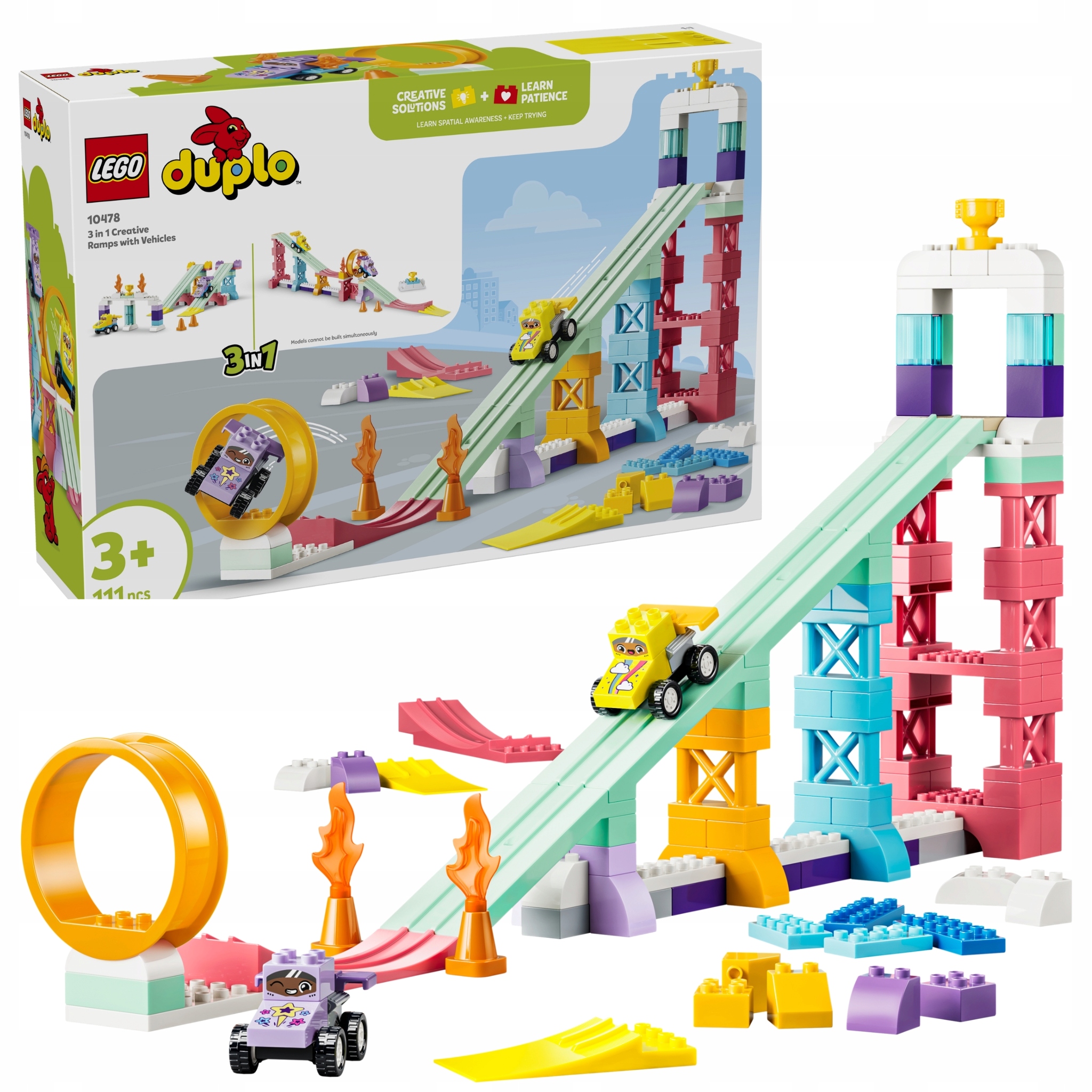stavebnice Lego Duplo 10478 Kreativní rampy 3v1 s vozidly Autodráha 3+