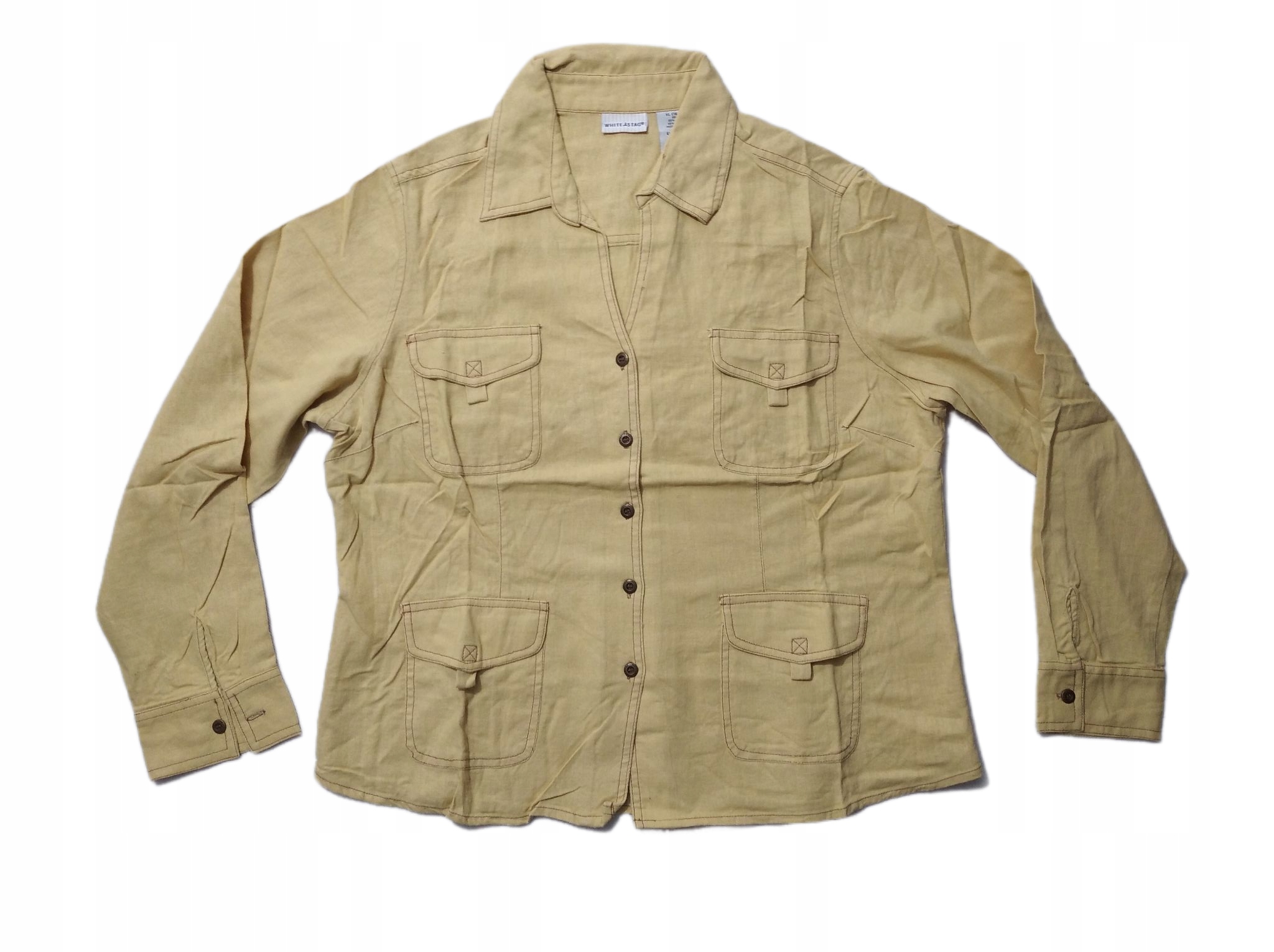 Kurtka koszulowa lniana white stag 44 dziurka