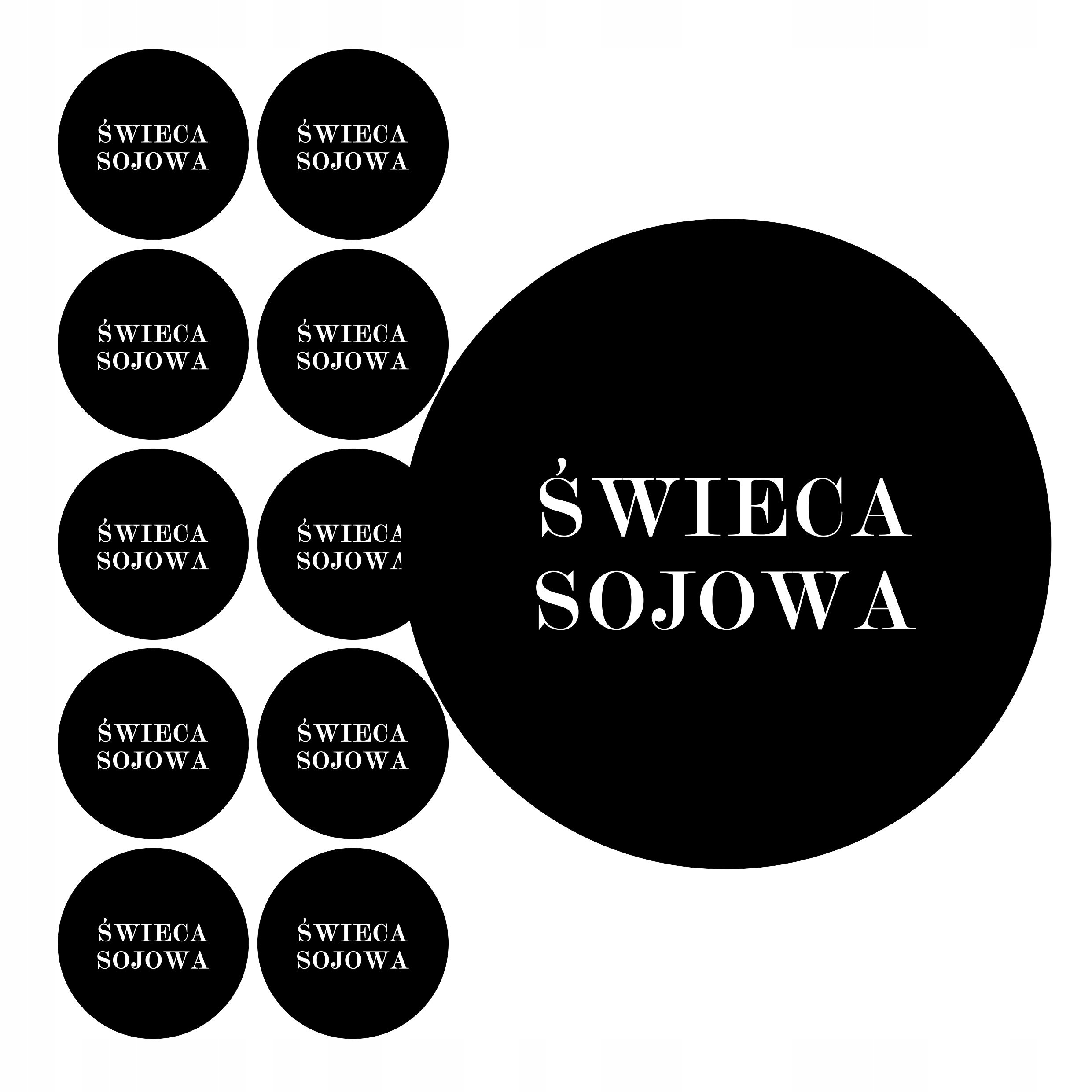

Naklejki czarne Świeca Sojowa zestaw na świece