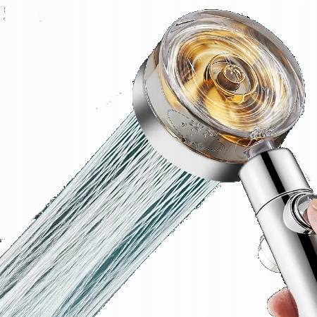 TURBO SŁUCHAWKA PRYSZNICOWA WENTYLATOR+WĄŻ+4xFILTR OSZCZĘDNA NAPOWIETRZAJĄC Liczba funkcji 3