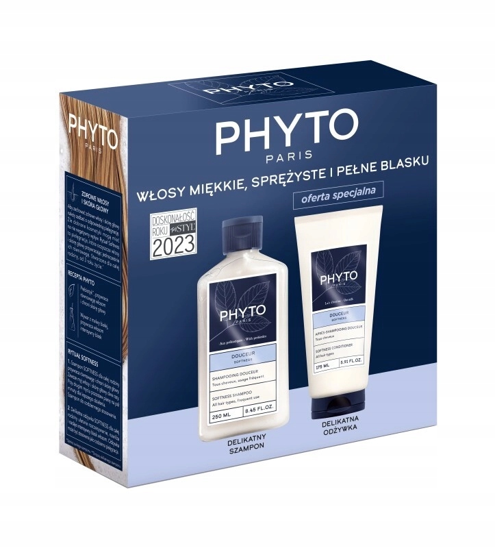 Phyto Zestaw Softness Szampon 250 ml Odżywka 175 ml