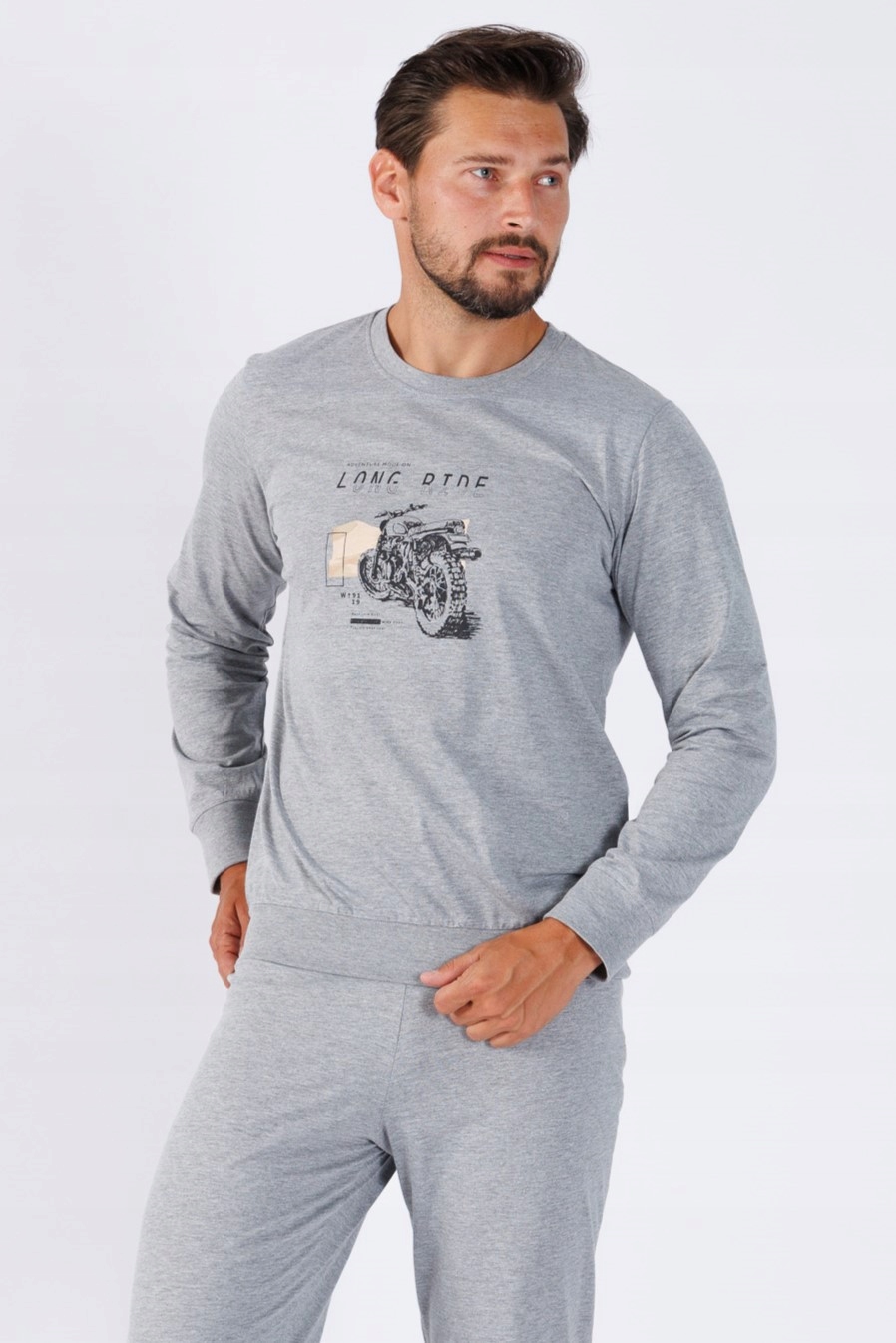 Hotberg Sajmon dlouhé pánské pyžamo se stahovacími šňůrkami, velikost XL