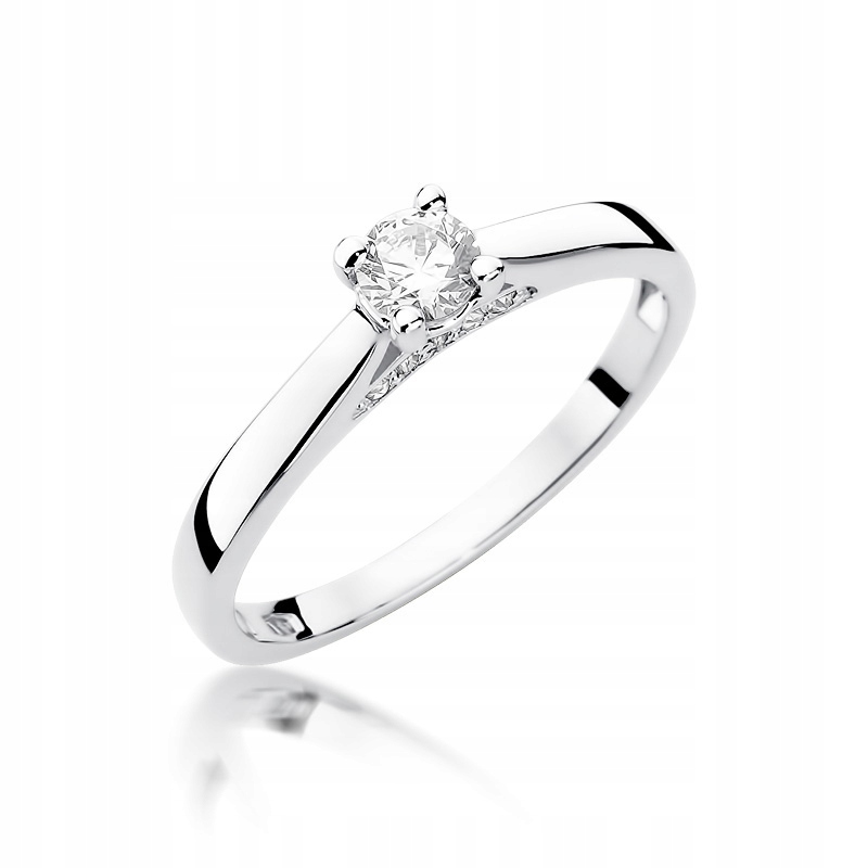 

Złoty pierścionek diamenty brylanty 0,30 Ct Grawer