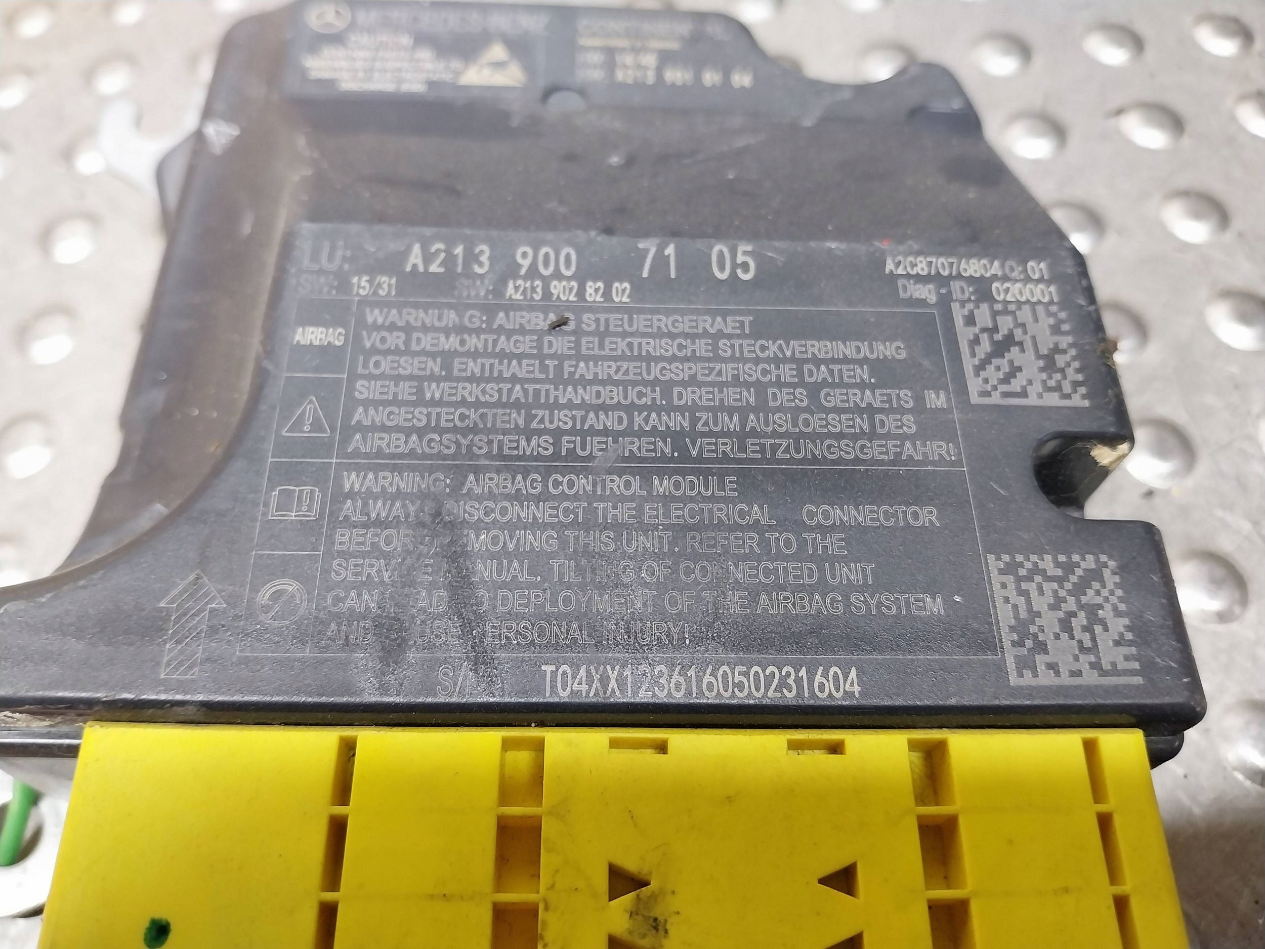 modulo Centralina SENSOR airbag A2139007105 A2139010104 MERCEDES W213