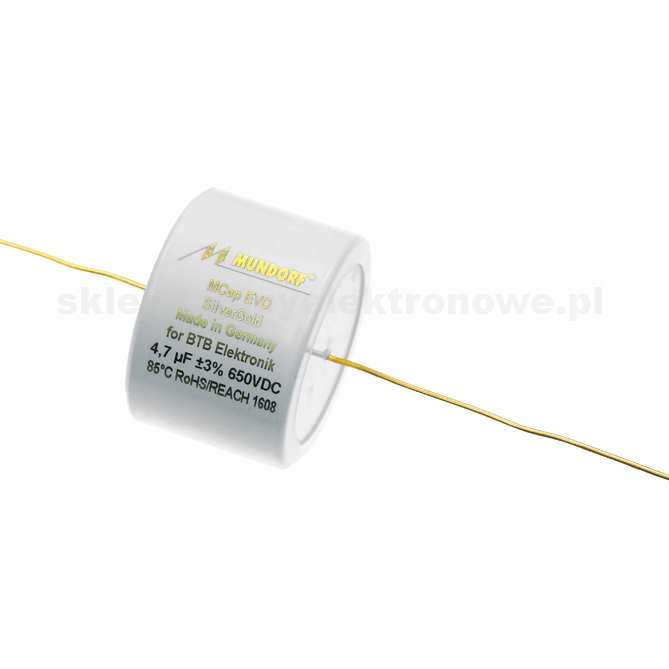 Kondenzátor Mcap Evo SilverGold 4.7uF 4,7uF 650V Mundorf