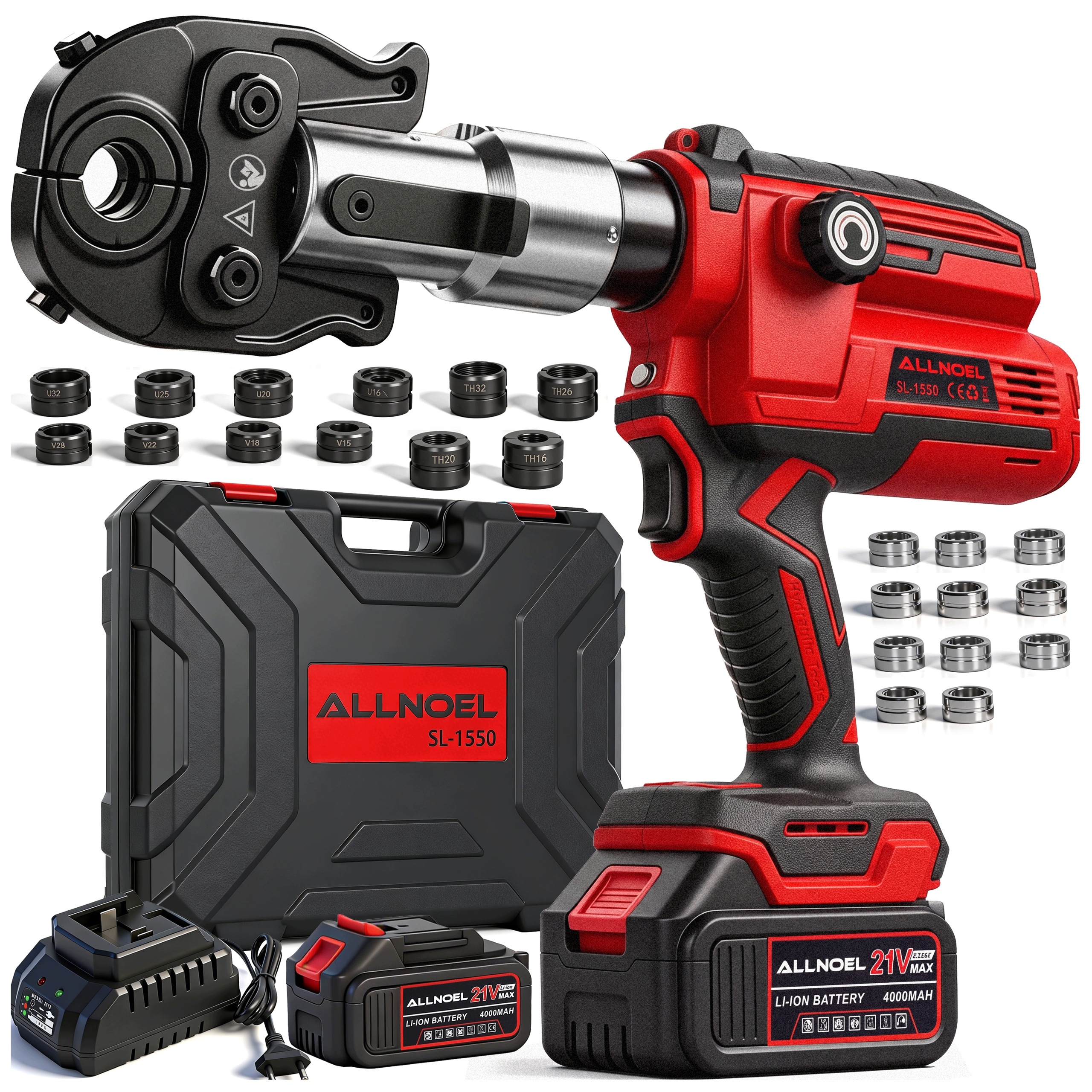 Elektrický Krimpovač Trubek Pex 2X 21V Hydraulická Lisovací Matrice V+u+th
