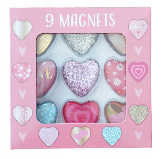 

Magnesy Szklane Serca 8 Szt Na Lodówkę Tablicę