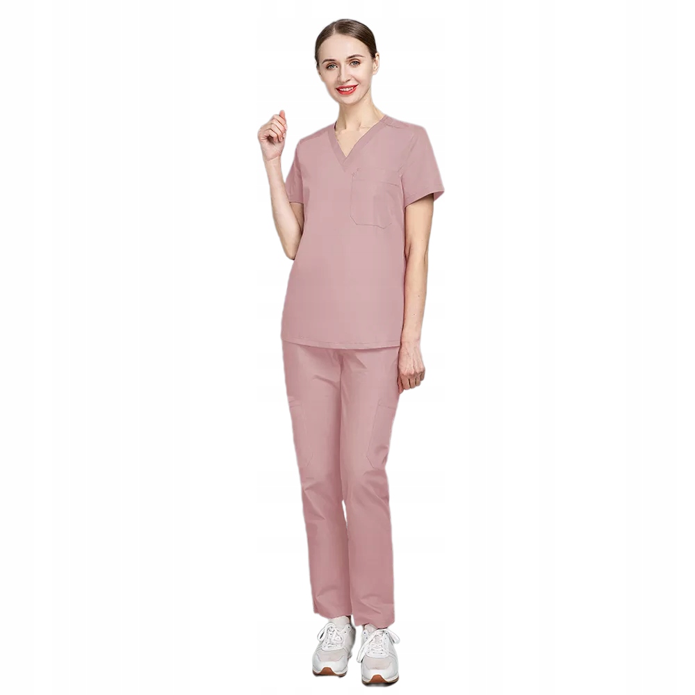 Komplet Medyczny Damski Scrub Uniform Ubranie Mod. 42019 Jasnoróżowy Roz. S
