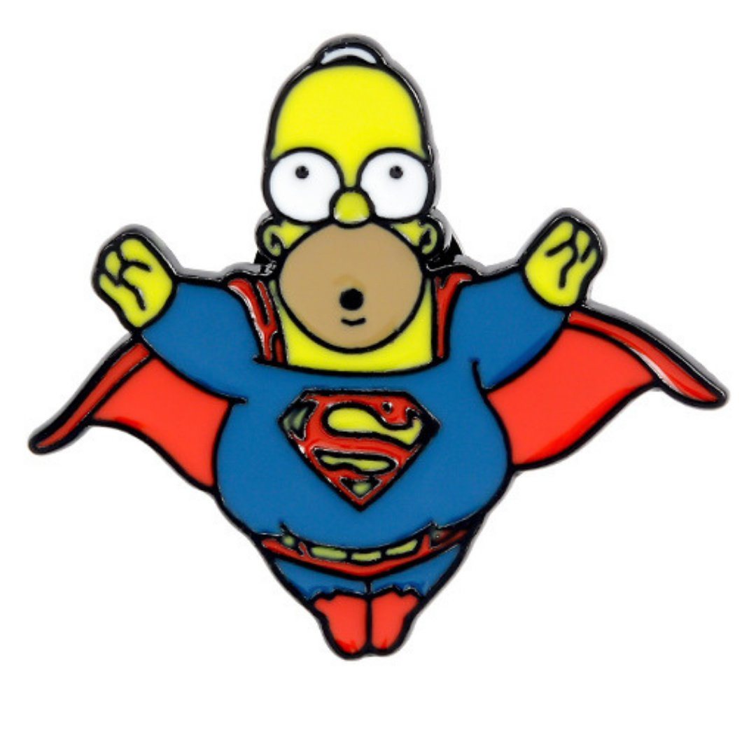

Przypinka Metalowa Simpsons Family Homer Superman