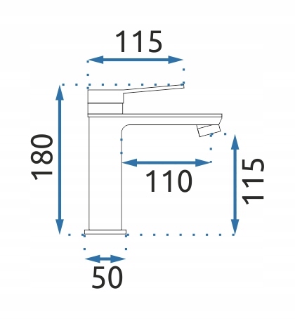 BATERIA UMYWALKOWA VIRAL ZŁOTA GOLD NISKA - REA Kolor złoty