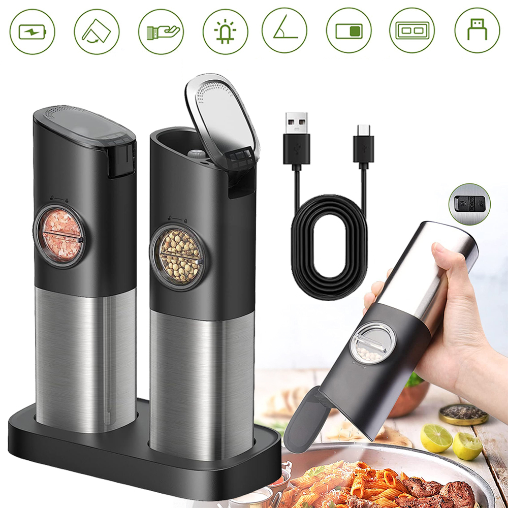 2SZT ELEKTRYCZNY MŁYNEK DO SOLI I PIEPRZU Z B