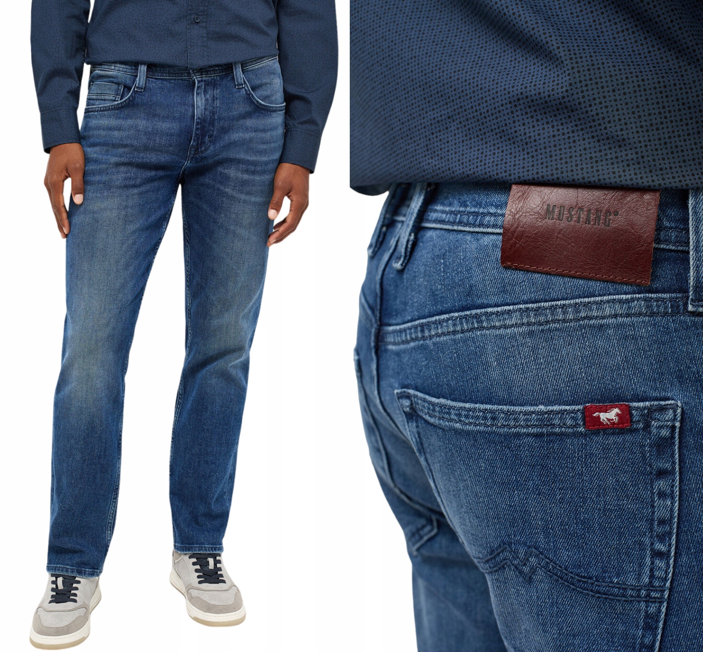 Pánské džíny Mustang Denver Straight rovný střih nohavic vel. 32/32