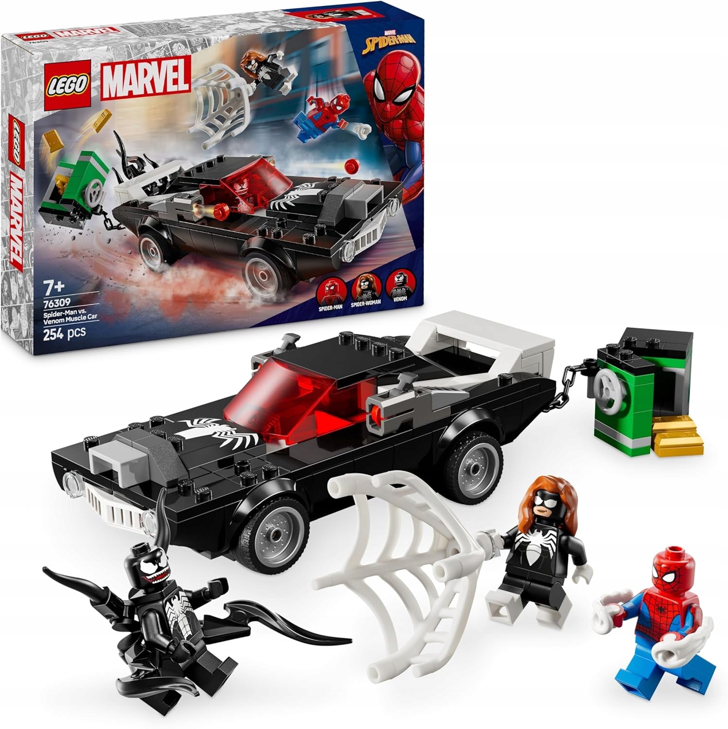 Lego 76309 Marvel – Spider-Man vs. Venom , Muscle Car a minifigurky