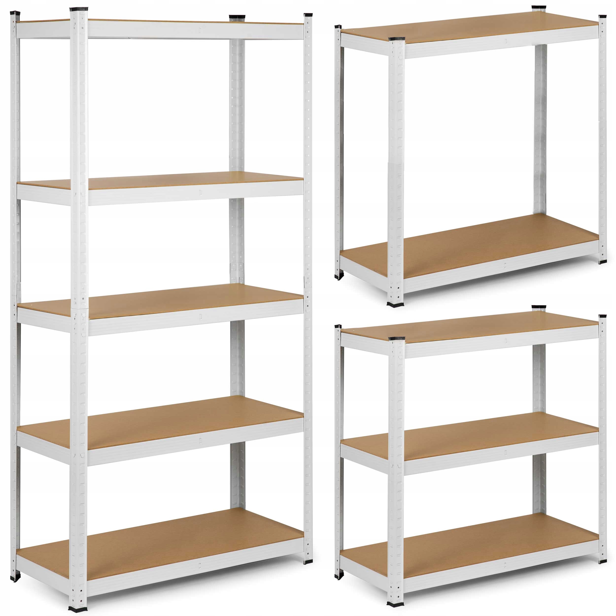 

Regał Metalowy Magazynowy 180x90x30cm 875kg Biały
