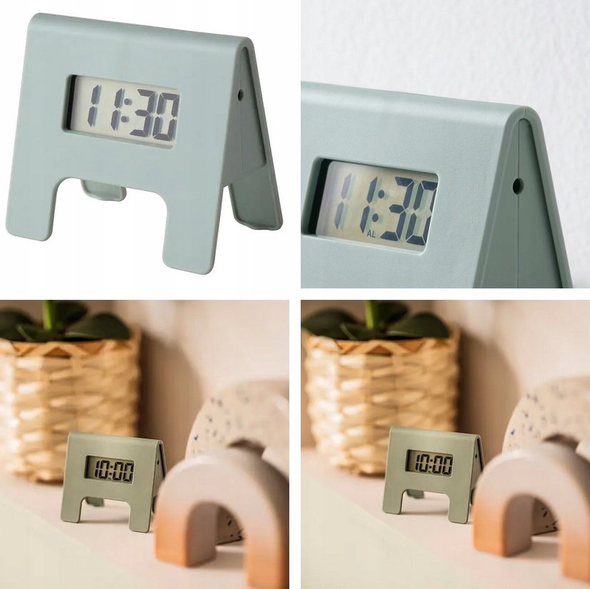 IKEA KUPONG - budzik zielony 4x6 cm Zasilanie baterie