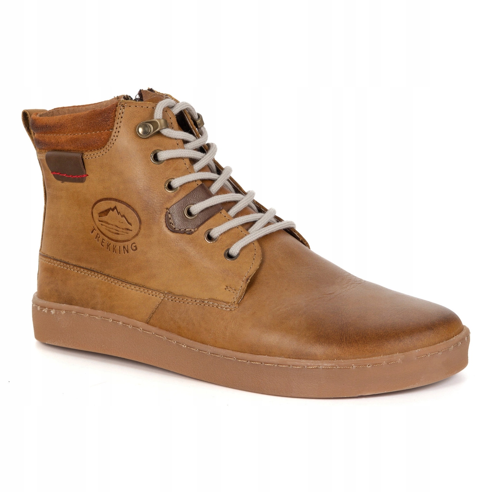 Pánské barefoot zimní kožené zateplené boty široké 755MP hnědé 41