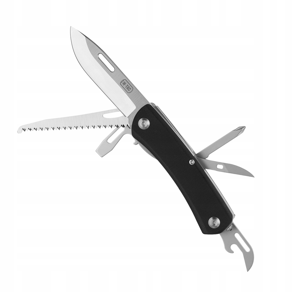 Nůž M-Tac Type 9 D2 G10 6 nástrojů sbíječka skel míč 153g klip