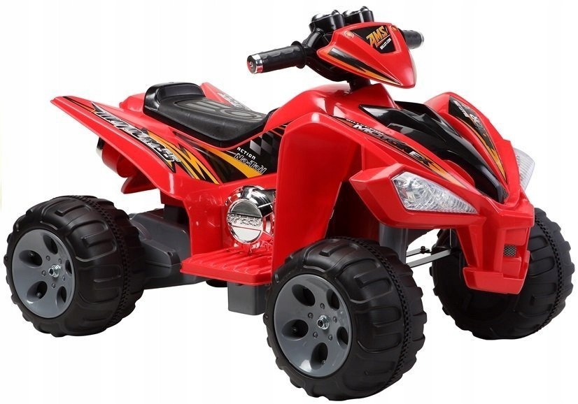Quad na akumulátor Veľké kolesá Červený