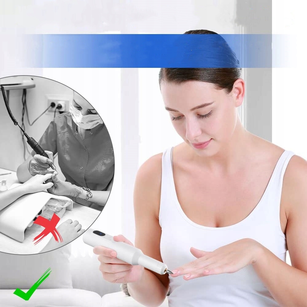 Mini Frezarka do Paznokci Manicure Zestaw 20000RPM+66pcs Tasma Szlifierska Model C1330