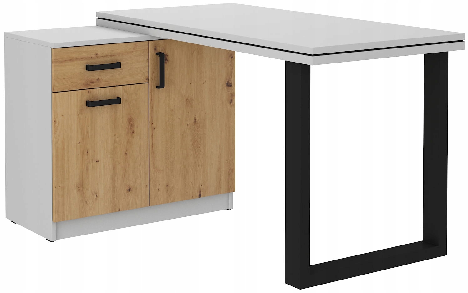 Psací Stůl S Komodou 138x67 Blat 5,6 Artisan/šedý Loft