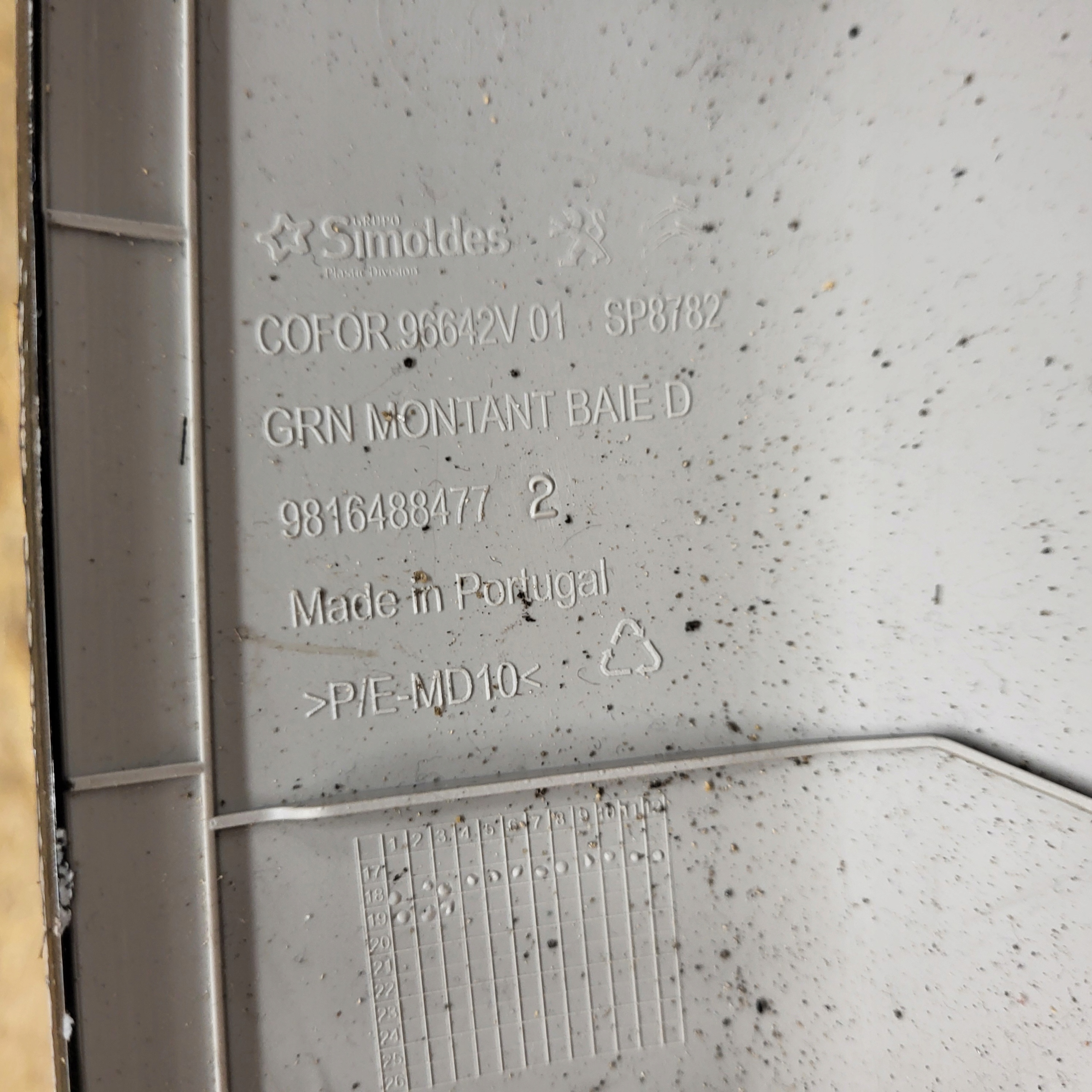 OPEL COMBO E CITROEN BERLINGO IV cover SLUPKA front right