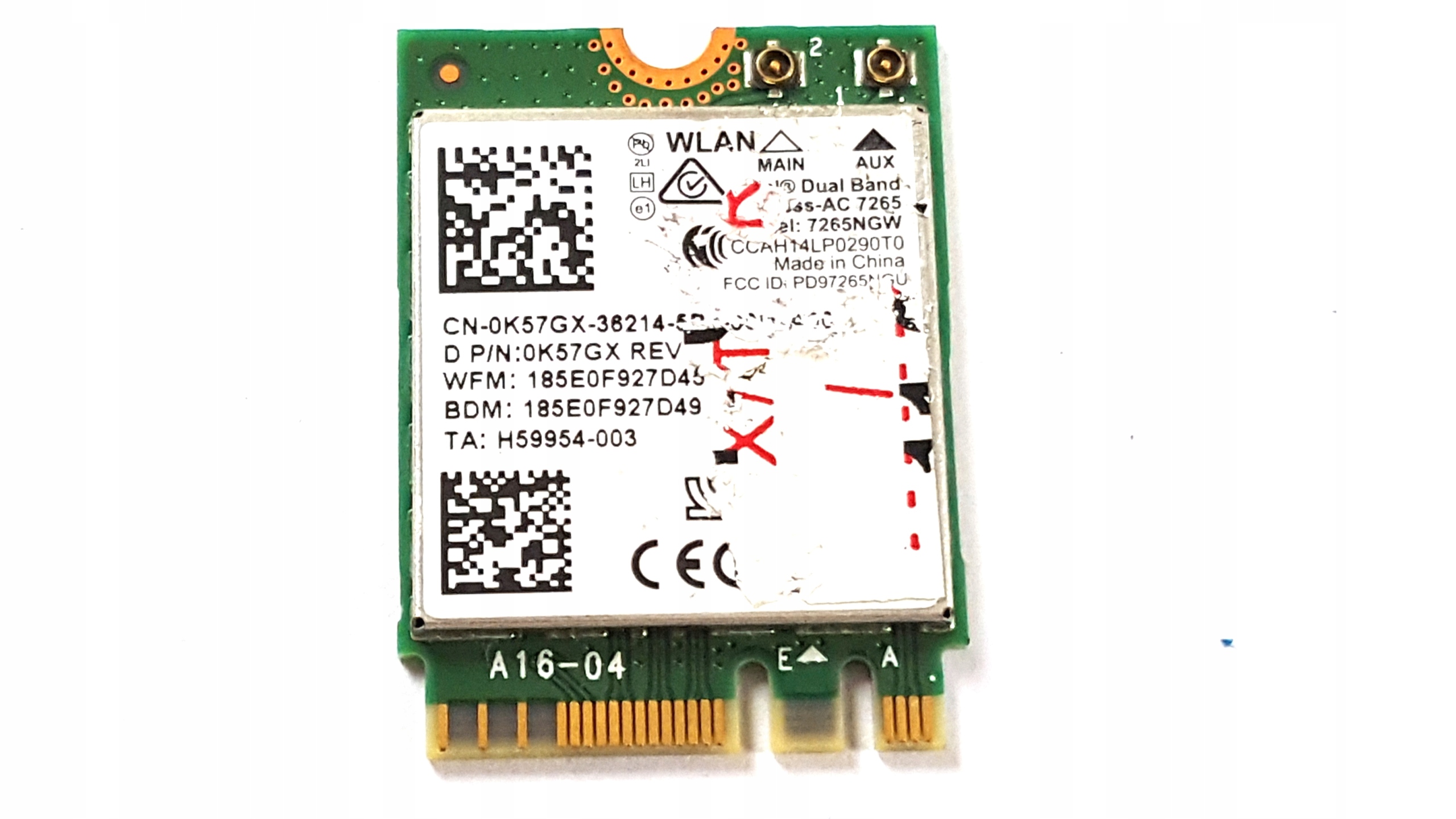 KARTA WIFI INTEL DUAL BAND WIRELESS-AC MODEL: 7265NGW