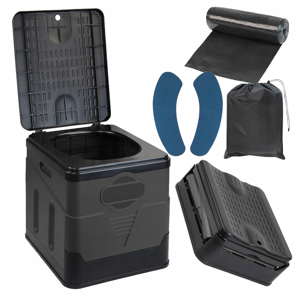 Venkovní Přenosná Skládací Toaleta Automobilová 20 L, Nosnost 150 Kg